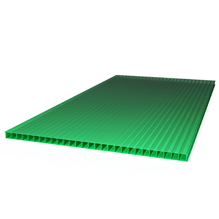 картинка Сотовый поликарбонат 6 мм зеленый 2,1 x 6 м