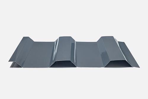 картинка Профилированный поликарбонат МП-20 (У) 0,8 мм графитовый серый непрозрачный