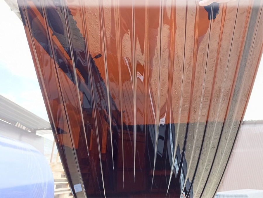 картинка Профилированный поликарбонат C-8 бронза 1,7 мм 3 м.