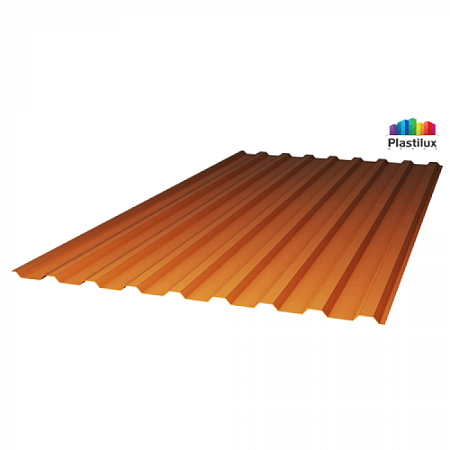 картинка Профилированный поликарбонат МП-20 (У) 0,8 мм янтарь