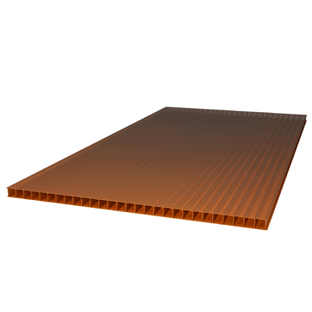 картинка Сотовый поликарбонат 8 мм бронза 2,1 x 6 м