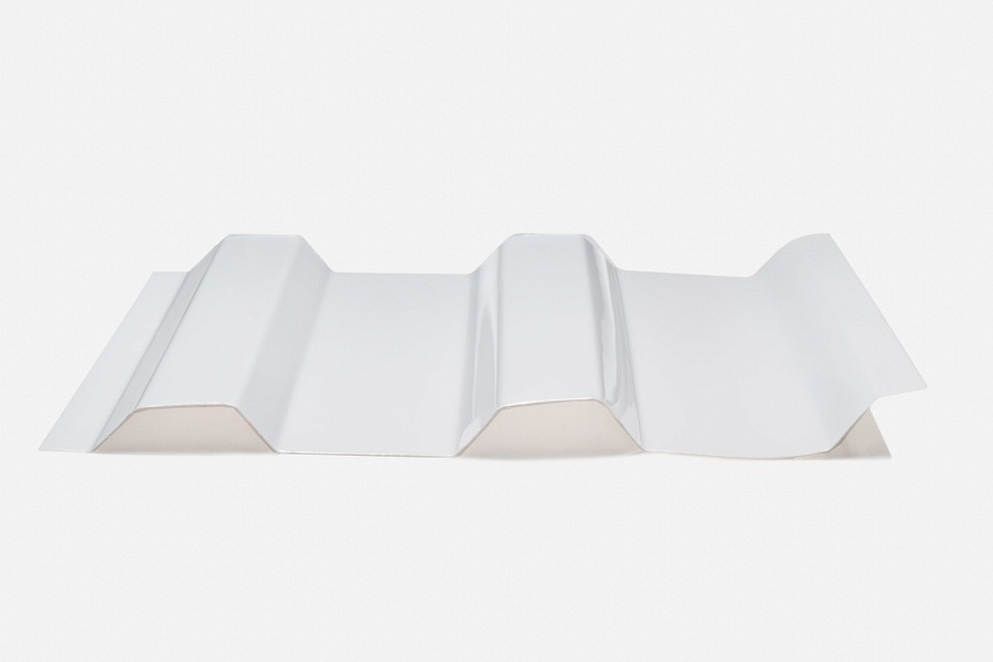 картинка Профилированный поликарбонат МП-20 (У) 0,8 мм белый-матовый