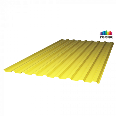 картинка Профилированный поликарбонат МП-20 (У) 0,8 мм желтый