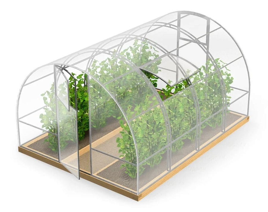 картинка Теплица арочная с двойной фермой 3х8 каркас