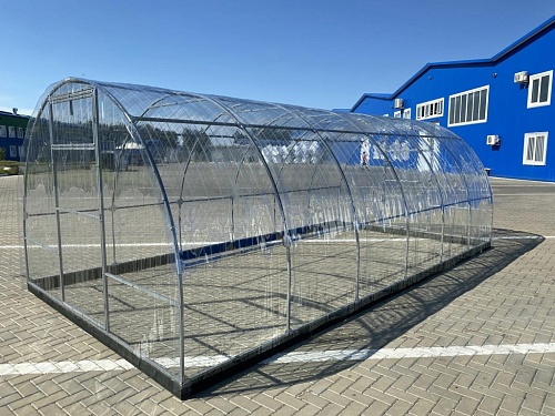 картинка Поликарбонат для теплиц профилированный монолитный 0,8 мм 6 метров C-8 прозрачный