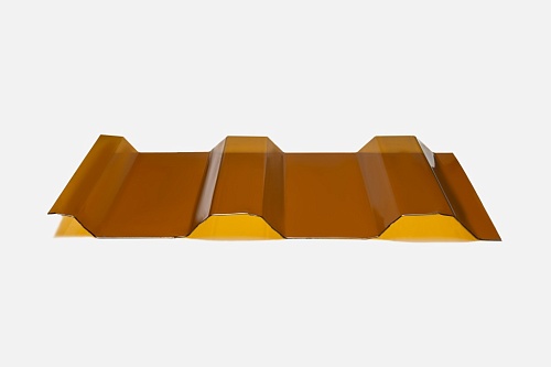 картинка Профилированный поликарбонат МП-20 (У) 0,8 мм янтарь